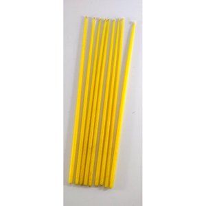 Vintage Yellow Candles Halo Danish Flower Tapers W Original Box 9 Long Skinny